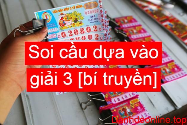 soi cầu dựa vào giải 3