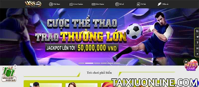 Cổng game tài xỉu VX88