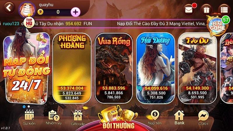 Giao diện game đẹp mắt