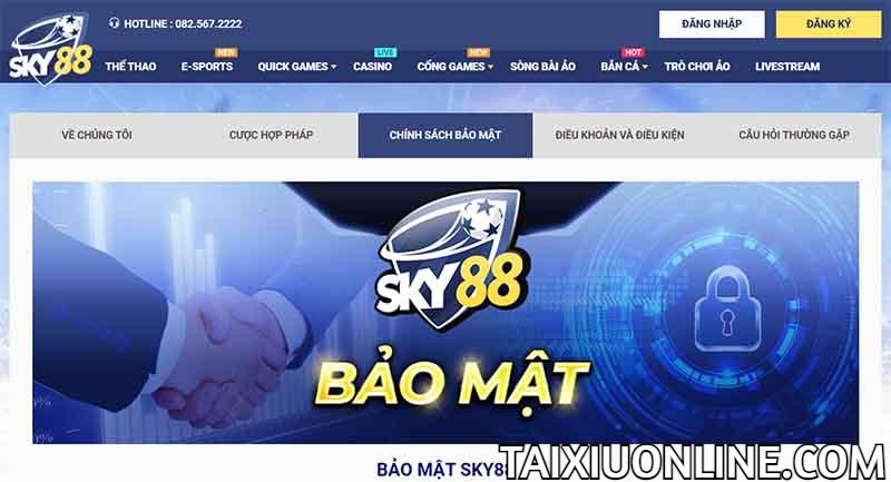 Sky88 bảo mật cực tốt