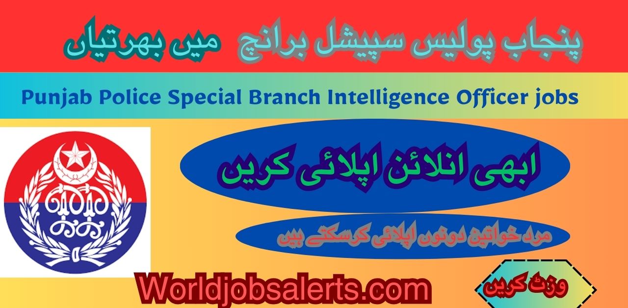 Punjab Police Special Branch Intelligence Officer jobs