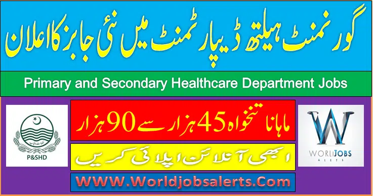 Primary and Secondary Healthcare Department Jobs 2024