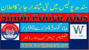Sindh Police Jobs 2024  (Matric Base)Online Apply